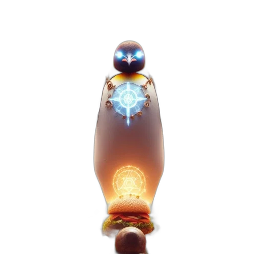 jewelry, bottle, crown, staff, 3d render, mystical, scene, glowing transparent PNG cut-out