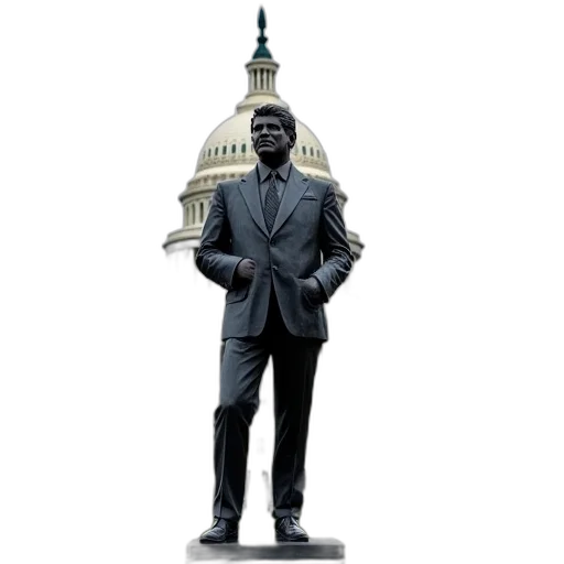 statue, ronald, reagan, front transparent PNG cut-out