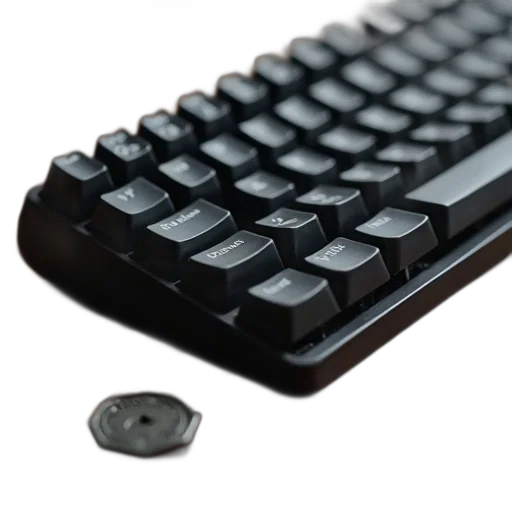 weapon, 3d render, black, keyboard, visible, grid, pattern, detached transparent PNG cut-out