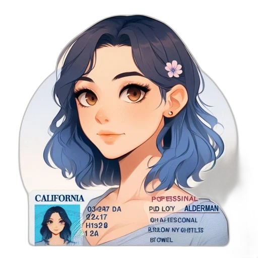 anime, cartoon, watercolor, fantasy art, blue, pastel, illustration, young transparent PNG cut-out