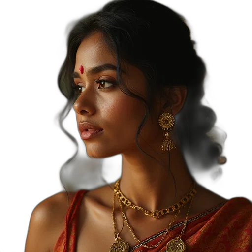 jewelry, crown, face, photorealistic transparent PNG cut-out
