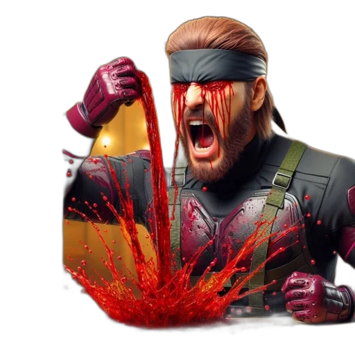 weapon, mask, hair, creature, concept art, comic book art, pixel art, 3d render transparent PNG cut-out