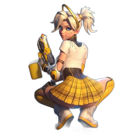 weapon, staff, dress, concept art, pixel art, anime, 3d render, golden transparent PNG cut-out