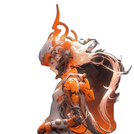 robot, weapon, dragon, mask, concept art, 3d render, fantasy art, cyberpunk transparent PNG cut-out