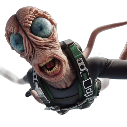 mask, creature, face, robot, concept art, 3d render, photorealistic, comic book art transparent PNG cut-out