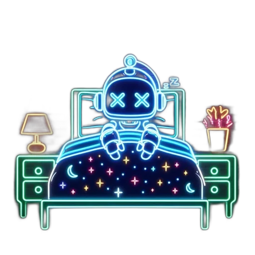 robot, crown, jewelry, staff, pixel art, vaporwave, concept art, cyberpunk transparent PNG cut-out