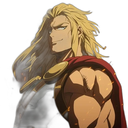 sword, hair, anime, fantasy art, cartoon, concept art, golden, intense transparent PNG cut-out