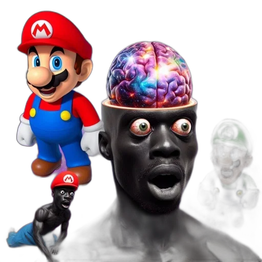 mask, creature, face, hat, concept art, 3d render, dark, man transparent PNG cut-out