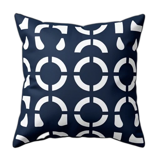 blue, monochrome, navy, cushion transparent PNG cut-out