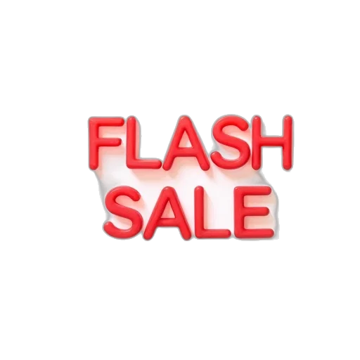 flash, sale, text, white transparent PNG cut-out