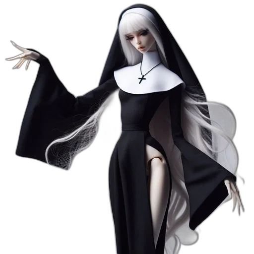 dress, concept art, 3d render, fantasy art, photorealistic, gothic, fantasy-themed, doll transparent PNG cut-out