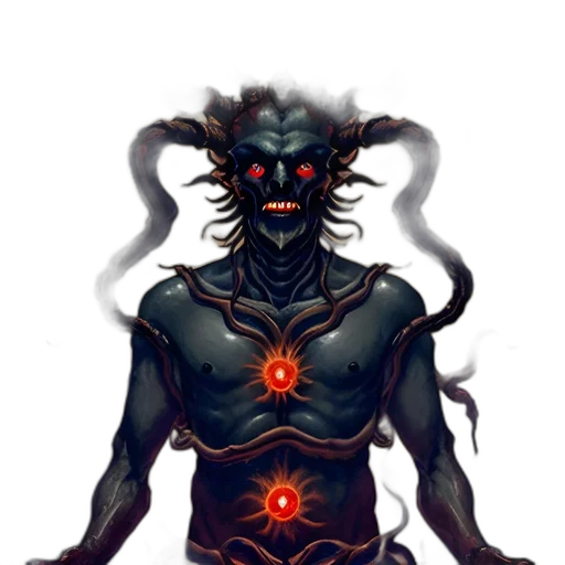 mask, creature, staff, concept art, fantasy art, comic book art, pixel art, dark transparent PNG cut-out