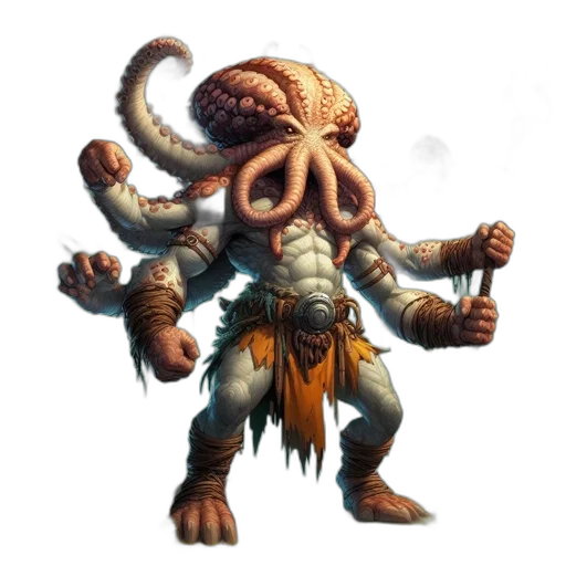 creature, staff, animal, concept art, fantasy art, pixel art, 3d render, mythical transparent PNG cut-out
