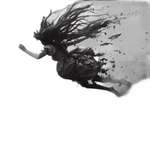 hair, umbrella, mask, dragon, concept art, photorealistic, fantasy art, comic book art transparent PNG cut-out