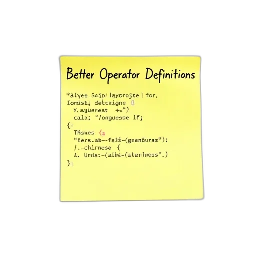 yellow, sticky, note, text, better, operator, definitions, attached transparent PNG cut-out