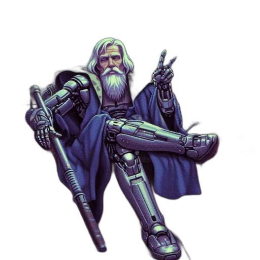 staff, sword, concept art, comic book art, fantasy art, pixel art, old, man transparent PNG cut-out