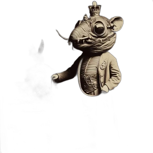 mask, creature, animal, staff, concept art, photorealistic, 3d render, fantasy art transparent PNG cut-out