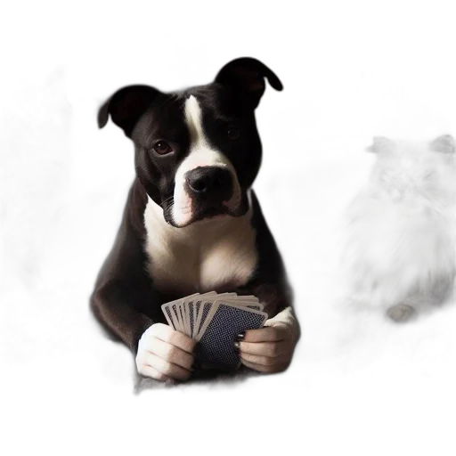 animal, staff, photorealistic, concept art, 3d render, fantasy art, dog, holding transparent PNG cut-out