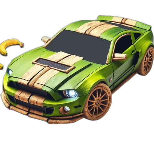 car, weapon, 3d render, concept art, photorealistic, pixel art, golden, green transparent PNG cut-out