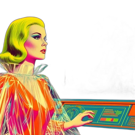 dress, comic book art, concept art, photorealistic, cartoon, neon lights, outer space, neon transparent PNG cut-out