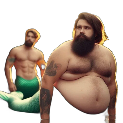 creature, animal, concept art, pixel art, 3d render, two, shirtless, men transparent PNG cut-out