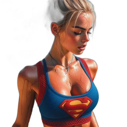 dress, face, comic book art, concept art, photorealistic, fantasy art, sweaty, woman transparent PNG cut-out