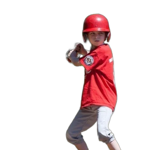 weapon, photorealistic, 3d render, young, boy, red, shirt, helmet transparent PNG cut-out