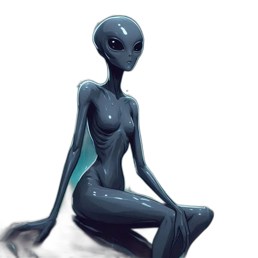 robot, creature, dress, concept art, fantasy art, 3d render, comic book art, outer space transparent PNG cut-out