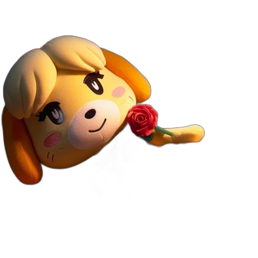 flower, animal, weapon, staff, 3d render, concept art, pixel art, golden transparent PNG cut-out