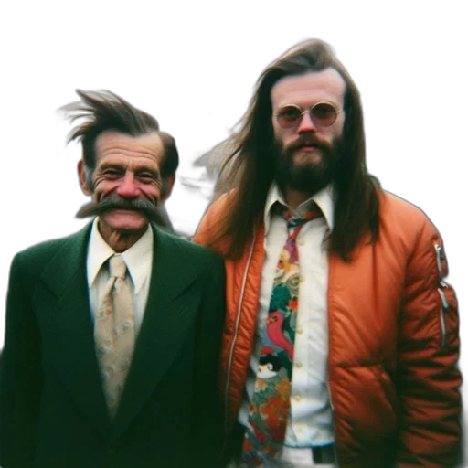 jacket, hair, face, staff, two, men, one, older transparent PNG cut-out