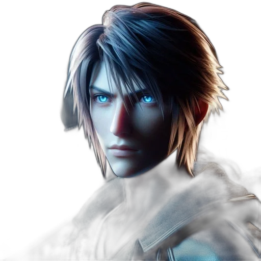 face, fantasy art, photorealistic, concept art, 3d render, blue, animated, character transparent PNG cut-out