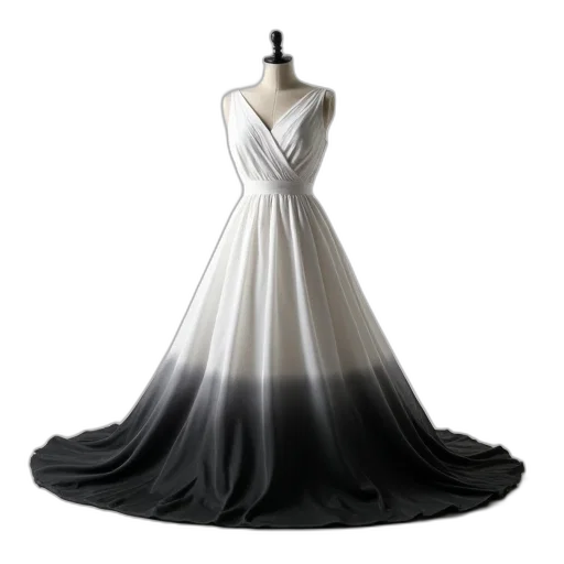 dress, 3d render, photorealistic, monochrome transparent PNG cut-out