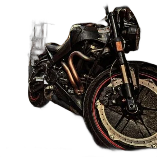 concept art, 3d render, photorealistic, sleek, custom, motorcycle, copper, exhaust transparent PNG cut-out