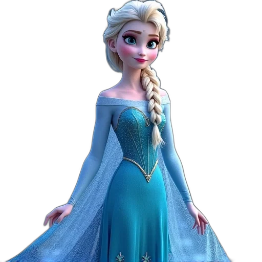 dress, crown, 3d render, concept art transparent PNG cut-out