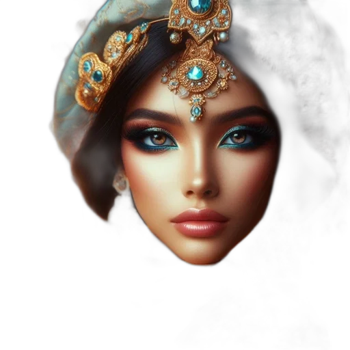 jewelry, crown, mask, face, photorealistic, fantasy art, 3d render, concept art transparent PNG cut-out