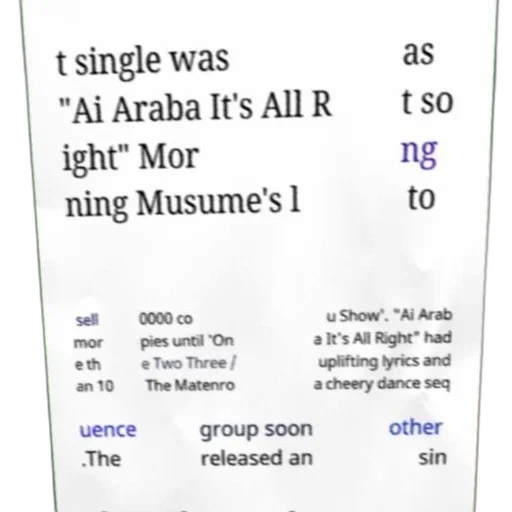 promotional, poster, morning, musume, single, araba, all, ight transparent PNG cut-out