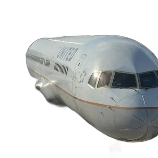 3d render, photorealistic, concept art, united, airlines, airplane, parked, gate transparent PNG cut-out
