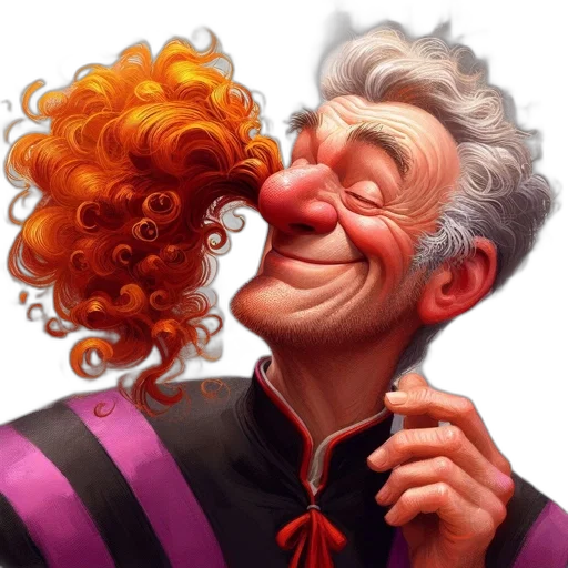face, crown, hair, concept art, photorealistic, fantasy art, cartoon, elderly transparent PNG cut-out