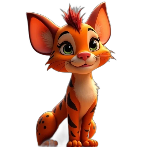animal, staff, creature, 3d render transparent PNG cut-out