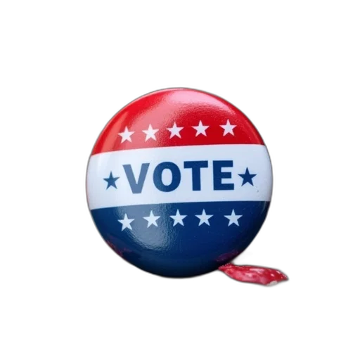 election, pin, words, vote transparent PNG cut-out