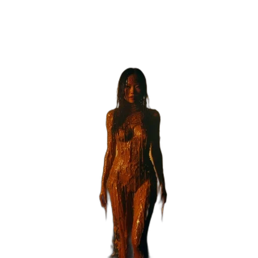 dress, creature, animal, hair, 3d render, concept art, pixel art, photorealistic transparent PNG cut-out