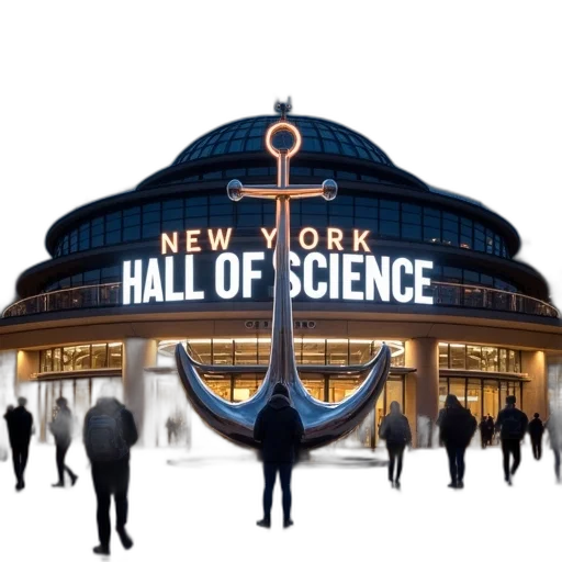 building, staff, concept art, modern, large, illuminated, sign, reads transparent PNG cut-out