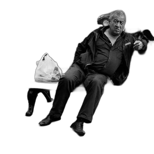 jacket, shoes, animal, creature, concept art, photorealistic, man, black transparent PNG cut-out