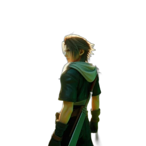 sword, staff, weapon, jacket, concept art, fantasy art, 3d render, pixel art transparent PNG cut-out