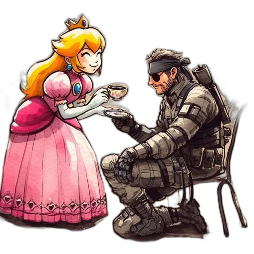 dress, weapon, robot, crown, concept art, pixel art, watercolor, comic book art transparent PNG cut-out