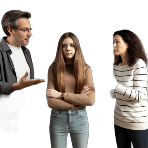 three, people, including, man, two, women, engage, conversation transparent PNG cut-out