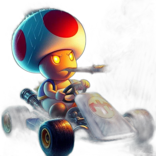 robot, car, weapon, concept art, pixel art, fantasy art, 3d render, speeding transparent PNG cut-out