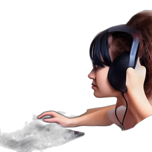 hair, mask, concept art, photorealistic transparent PNG cut-out