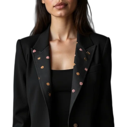 jacket, dress, jewelry, dark, woman, wearing, black, blazer transparent PNG cut-out