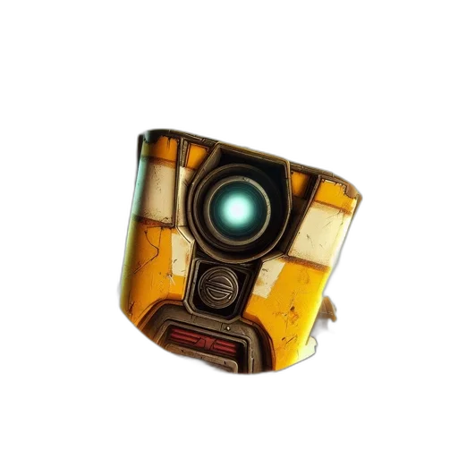 robot, mask, jewelry, weapon, concept art, 3d render, cyberpunk, close-up transparent PNG cut-out